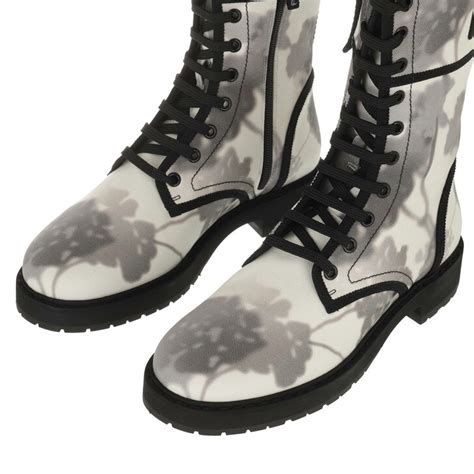 fendi floral combat boots